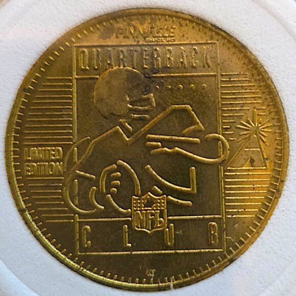 Jeff Blake #8 Cincinnati Bengals 1996 Pinnacle QB Club NFL Collectible Coin, VTG - Picture 4 of 4